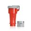 30A, 480V 3-Phase, 3P, 4W, LEV Series IEC 60309-1 & 60309-2 Pin & Sleeve Connector w/ Power Indication, IP66/IP67/IP68/IP69K, Watertight, Red