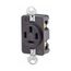Straight Blade Flush Mount Receptacle, Industrial Grade, 20A, 4P, NEMA 18-20R - Black (120/208V)
