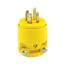 20A, 120/208V, NEMA 18-20P, 4P, 4W, Straight Blade Plug, Industrial Grade, Non-Grounding (Yellow), 7251-C