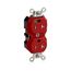 20 Amp Duplex Receptacle/Outlet, Hospital Grade, Tamper-Resistant, Self-Grounding (Red), 8300-SGR