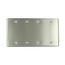 4-Gang Blank Device Wallplate, Standard Size, Non-Magnetic Stainless Steel, 84064-40
