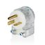 Hospital Grade Straight Blade Plug, 20A, 250V, NEMA 6-20P (Black/White), 8415-CAT