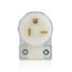 Hospital Grade Straight Blade Plug, 20A, 250V, NEMA 6-20P (Black/White), 8415-CAT