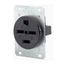 Straight Blade Flush Mount Receptacle, Industrial Grade, 30A, 3P, NEMA 15-30R, Black (250V), 8430-LEVITON