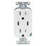15A Decora Tamper-Resistant Duplex Receptacle w/ 30W USB Dual Type C/C Wall Outlet Charger - White