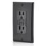 15A, Self Test, Non Tamper-Resistant, GFCI Outlet w/ LED Indicator Light (Black), GFNT1-E
