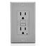 15A CFGI Non Tamper-Resistant Slim Outlet w/ LED Indicator Light (Gray), GFNT1-GY