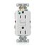 15Amp SmartlockPro Self-Test GFCI Duplex Receptacle Outlet, Hopsital Grade (White), GFNT1-HGW