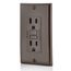 15A, Self Test, Non Tamper-Resistant, GFCI Outlet w/ LED Indicator Light (Brown), GFNT1