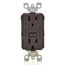 15A, Self Test, Non Tamper-Resistant, GFCI Outlet w/ LED Indicator Light (Brown), GFNT1