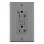 Self-test SmartlockPro GFCI Receptacle/Outlet, 20A, Gray (125V), GFNT2-HGG