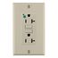20 Amp, 125V, SmartlockPro GFCI Receptacle/Outlet, Extra Heavy-Duty Hospital Grade (Ivory), GFNT2-HGI