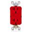 Self-test SmartlockPro Non Tamper-Resistant Slim GFCI Outlet w/ LED Indicator Light, 20A, Red (125V), GFNT2
