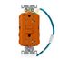 20A SmartlockPro Isolated Ground Tamper-Resistant GFCI Receptacle/Outlet, Extra Heavy-Duty Industrial Grade, Orange (125V), GFTR2-IGO