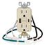 SmartLockPro Self-Test GFCI Combination 24W Type A/C USB Charger, NEMA 5-15R - Light Almond (15A, 125V)