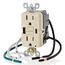 SmartLockPro Self-Test GFCI Combination 24W Type A/C USB Charger, NEMA 5-15R - Light Almond (15A, 125V)