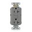 20A SmartlockPro GFCI Receptacle/Outlet, Industrial Grade, Lev-Lok (Gray), MGFN2-GY