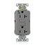 20A SmartlockPro GFCI Receptacle/Outlet, Extra Heavy-Duty Hospital Grade, Lev-Lok (Gray), MGFN2-HGG