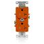10A Tamper Resistant Isolated Ground Duplex Receptacle, Heavy-Duty Industrial ,125V, Back or Side Wire, NEMA 5-20R, 2-Pole, 3-Wire, Self-Grounding (Orange), T5362-IG