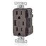 Decora Tamper Resistant Combination Duplex Receptacle w/ 25W+ (5.1A) USB Charger, NEMA 5-15R - Brown (15A, 125V)