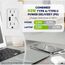 Decora Tamper-Resistant Combination Duplex Receptacle w/ 60W (2A-2.5A) Dual Type A/C Power Delivery USB Charger, NEMA 5-15R - Gray (15A, 125V)