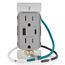 Decora Tamper-Resistant Combination Duplex Receptacle w/ 60W (2A-2.5A) Dual Type A/C Power Delivery USB Charger, NEMA 5-15R - Gray (15A, 125V)