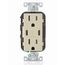 Decora Tamper-Resistant Combination Duplex Receptacle w/ 30W (6A) Dual Type C/C Power Delivery USB Charger, NEMA 5-15R - Ivory (15A, 125V)