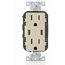 Decora Tamper-Resistant Combination Duplex Receptacle w/ 30W (6A) Dual Type C/C Power Delivery USB Charger, NEMA 5-15R - Ivory (15A, 125V)