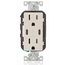 Decora Tamper-Resistant Combination Duplex Receptacle w/ 30W (6A) Dual Type C/C Power Delivery USB Charger, NEMA 5-15R - Light Almond (15A, 125V)