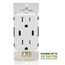 60W USB Type C/C Power Delivery Wall Outlet Charger w/ 15A Tamper Resistant Outlet (White), T5636-W