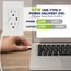 60W USB Type C/C Power Delivery Wall Outlet Charger w/ 15A Tamper Resistant Outlet (White), T5636-W