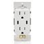 60W USB Type C/C Power Delivery Wall Outlet Charger w/ 15A Tamper Resistant Outlet (White), T5636-W