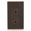 Decora Tamper-Resistant Combination Duplex Receptacle w/ 30W (6A) Dual Type C/C Power Delivery USB Charger, NEMA 5-15R - Brown (15A, 125V), T5637-B