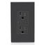 Decora Tamper-Resistant Combination Duplex Receptacle w/ 30W (6A) Dual Type C/C  USB Charger, NEMA 5-15R - Black (15A, 125V)