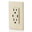 Decora Tamper-Resistant Combination Duplex Receptacle w/ 30W (6A) Dual Type C/C USB Charger, NEMA 5-15R - Light Almond (15A, 125V)