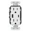 Decora Tamper-Resistant Combination Duplex Receptacle w/ 18W (3.6A) Dual Type A/C USB Charger, NEMA 5-15R - White (15A, 125V)