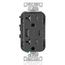 Decora Tamper-Resistant Combination Duplex Receptacle w/ 25W+ (5.1A) Dual Type A/C USB Charger, NEMA 5-20R - Black (20A, 125V)