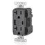 Decora Tamper-Resistant Combination Duplex Receptacle w/ 25W+ (5.1A) Dual Type A/C USB Charger, NEMA 5-20R - Black (20A, 125V)