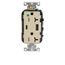 20A Tamper Resistant USB Duplex Receptacle, 125V, Back and Side Wire, NEMA 5-20R, 2-Pole, 3-Wire, Self-Grounding, (Ivory), T5833-HGI