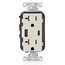 Decora Tamper-Resistant Combination Duplex Receptacle w/ 25W+ (5.1A) Dual Type A/C USB Charger, NEMA 5-20R - Light Almond (20A, 125V)