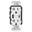 Decora Tamper-Resistant Combination Duplex Receptacle w/ 25W+ (5.1A) Dual Type A/C USB Charger, NEMA 5-20R - White (20A, 125V)
