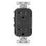 Decora Tamper-Resistant Combination Duplex Receptacle w/ 30W (6A) Dual Type C/C Power Delivery USB Charger, NEMA 5-20R - Black (20A, 125V)