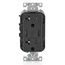 Decora Tamper-Resistant Combination Duplex Receptacle w/ 30W (6A) Dual Type C/C USB Charger, NEMA 5-20R - Black (20A, 125V)