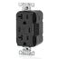 Decora Tamper-Resistant Combination Duplex Receptacle w/ 30W (6A) Dual Type C/C USB Charger, NEMA 5-20R - Black (20A, 125V)