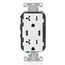 Decora Tamper-Resistant Combination Duplex Receptacle w/ 30W (6A) Dual Type C/C USB Charger, NEMA 5-20R - White (20A, 125V)