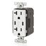 Decora Tamper-Resistant Combination Duplex Receptacle w/ 30W (6A) Dual Type C/C USB Charger, NEMA 5-20R - White (20A, 125V)