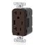 Decora Tamper-Resistant Combination Duplex Receptacle w/ 18W (3.6A) Dual Type A/C USB Charger, NEMA 5-20R - Brown (20A, 125V)