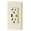 Decora Tamper-Resistant Combination Duplex Receptacle w/ 18W (3.6A) Dual Type A/C USB Charger, NEMA 5-20R - Light Almond (20A, 125V)
