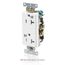 Decora Plus 20A Weather and Tamper Resistant Duplex Receptacle, 125V, Back or Side Wire, NEMA 5-20R, 2-Pole, 3-Wire, Self-Grounding, (White), WTD20-W