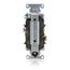Decora Plus 20A Weather and Tamper Resistant Duplex Receptacle, 125V, Back or Side Wire, NEMA 5-20R, 2-Pole, 3-Wire, Self-Grounding, (White), WTD20-W